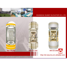 Beobachtungs-Aufzugskabine mit Laminatglas (SN-CD-204)